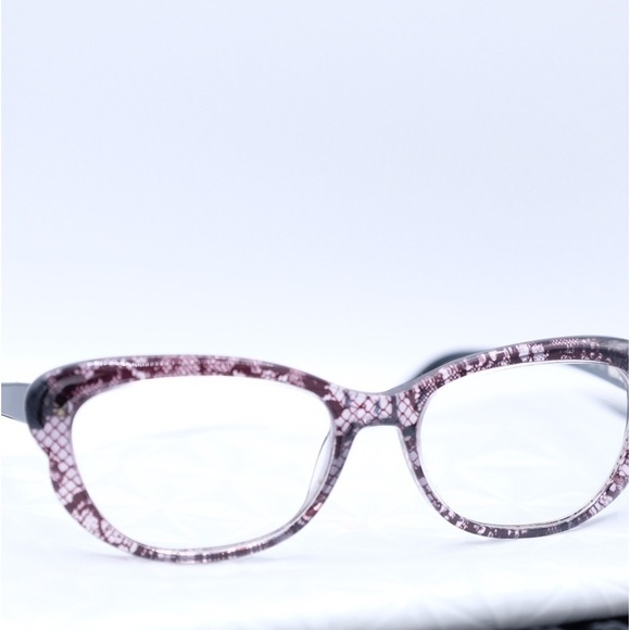 Valentino Black PurpleLace Cat Eye Full Rim Eyeglasses V2654 Excellent Condition - Picture 7 of 16